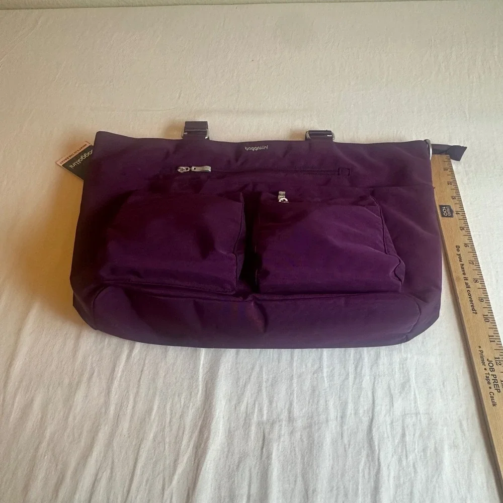 Baggallini Any Day Laptop Tote Purple RFID‎ Water-Resistant Fits 15in MPN NWT